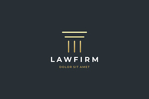 Law firm logo. Scales symbol., a Branding & Logo Template by lettett