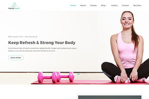 Gym & Fitness WP Theme - Handstand