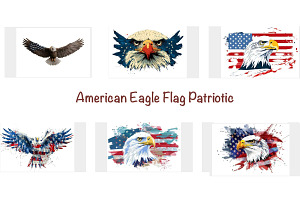 American Eagle Flag Patriotic, an Illustration by VetalStock