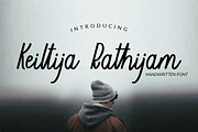 Keiltija Rathijam Handwriting, a Script Font by BringTypeStudio (Thumbnail 1 of 8)