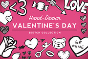 Valentine's Sketch Collection, an Illustration by Jaleh Afshar (Thumbnail 1 of 5)