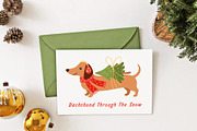 Christmas Dachshund Dog, an Animal Illustration by JulzaArt (Thumbnail 3 of 6)