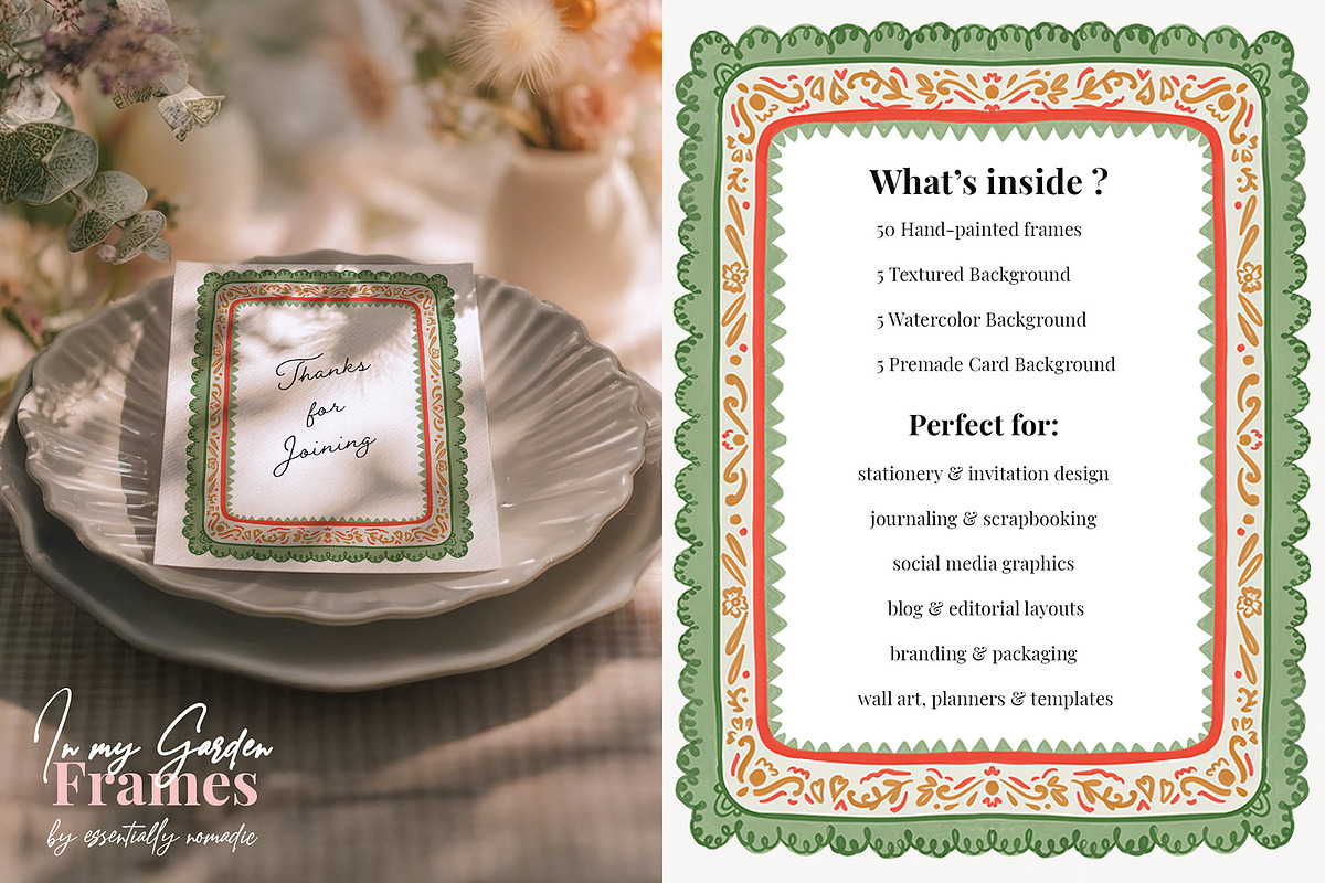 Cottagecore Decorative Frame clipart, an Object Graphic by Essentially Nomadic (Photo 3 of 13)
