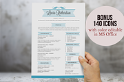 2 in 1 stylish banner Word resume, a Resume Template by Inkpower (Thumbnail 1 of 4)