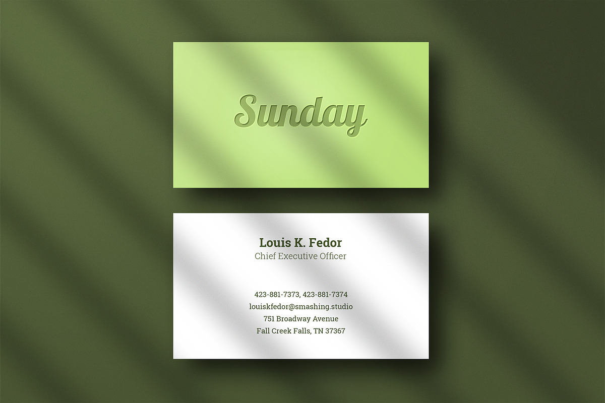 Business card Template & 3 Mock-up, a Business Card Template by Smashing_Studio (Photo 4 of 11)