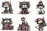 Quirky Christmas Cat, an Illustration by Black Bird Studio (Thumbnail 2 of 6)