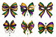 Mardi Gras Bow Coquette Bow, an Illustration by Black Bird Studio (Thumbnail 3 of 6)