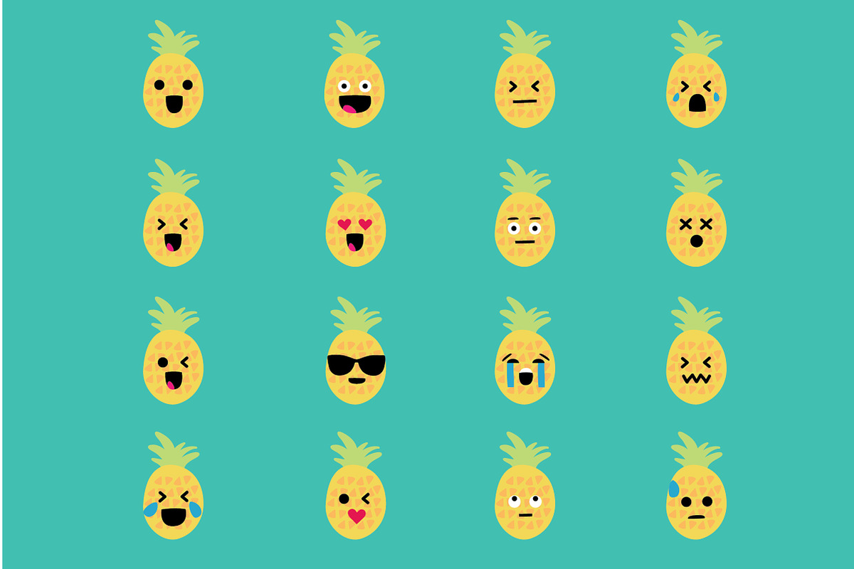 Pineapple Emojis, an Emoji Icon by Kanga & Moose (Photo 4 of 4)