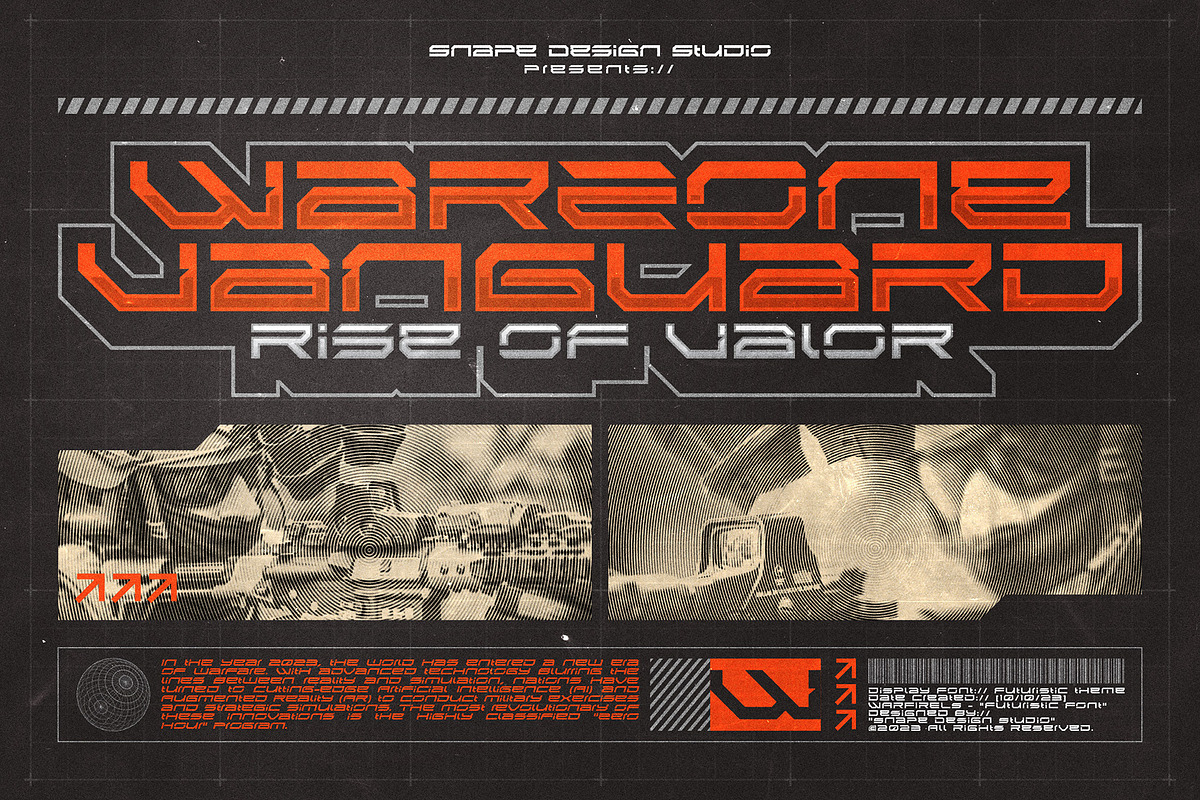 Warfirels - Futuristic Font, a Sans Serif Font by Snape Design Studio (Photo 4 of 5)