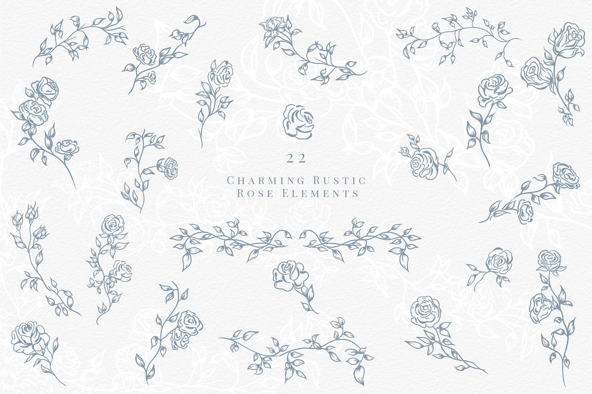 Procreate Elegant Rustic Roses, a Brush Add-On by AW Studios (Photo 2 of 5)