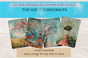 SPRING POETIC LANDSCAPE JUNK JOURNAL, a Seasonal Illustration by Daring Digies (Thumbnail 4 of 7)