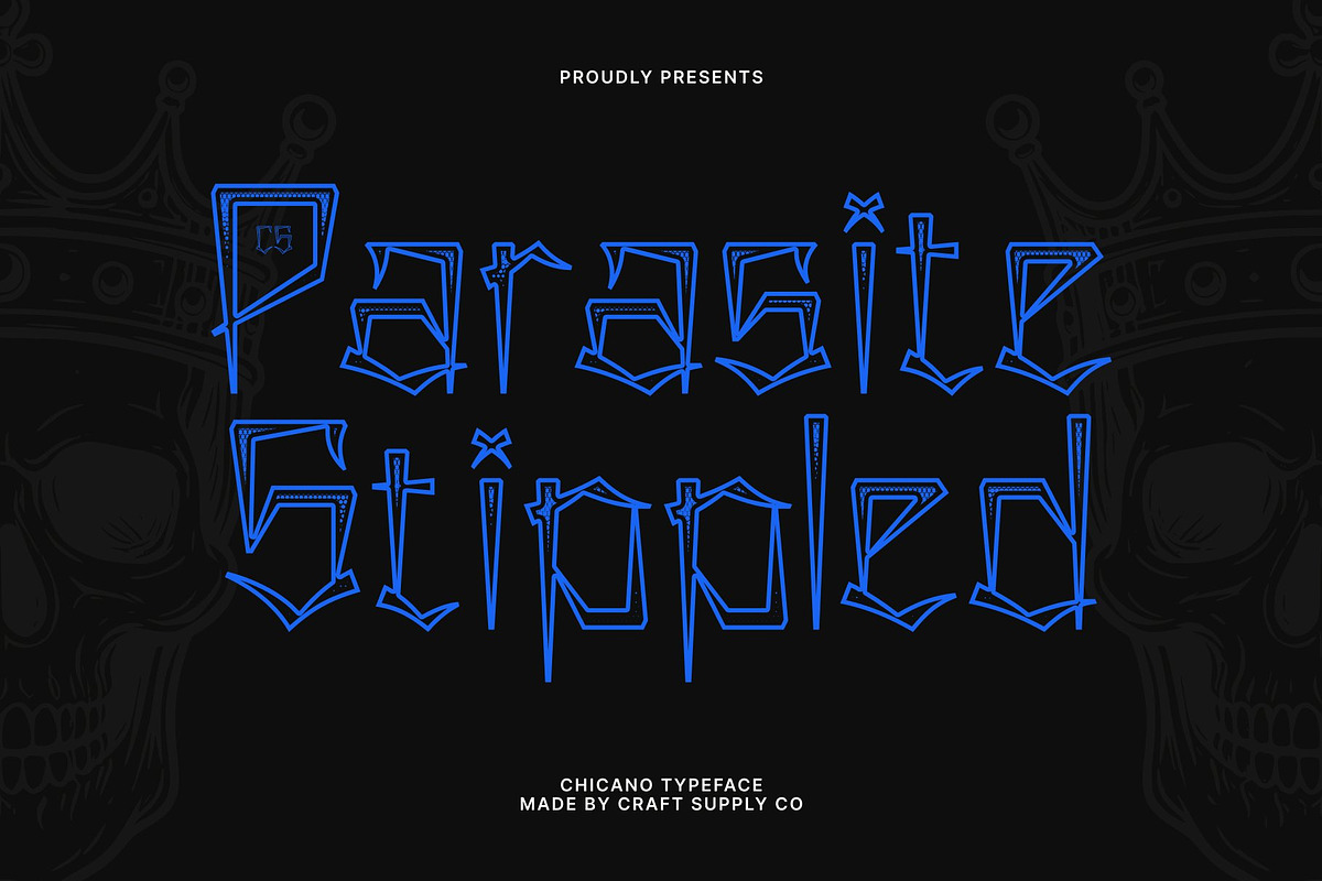 CS Parasite Stippled, a Sans Serif Font by Craft Supply Co. (Photo 1 of 8)