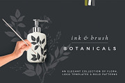 Ink botanicals, logos & patterns, a Texture Illustration by Lisa Glanz (Thumbnail 1 of 32)
