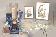 Wizarding Blue House in Christmas, an Illustration by Rachel Art Studio (Thumbnail 4 of 10)