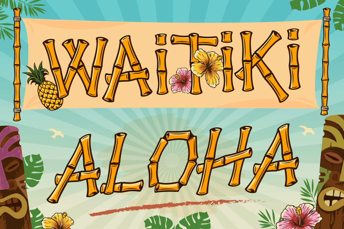 Baluthi - Hawaiian Bamboo Display, a Sans Serif Font by Artisan Themes (Photo 4 of 12)