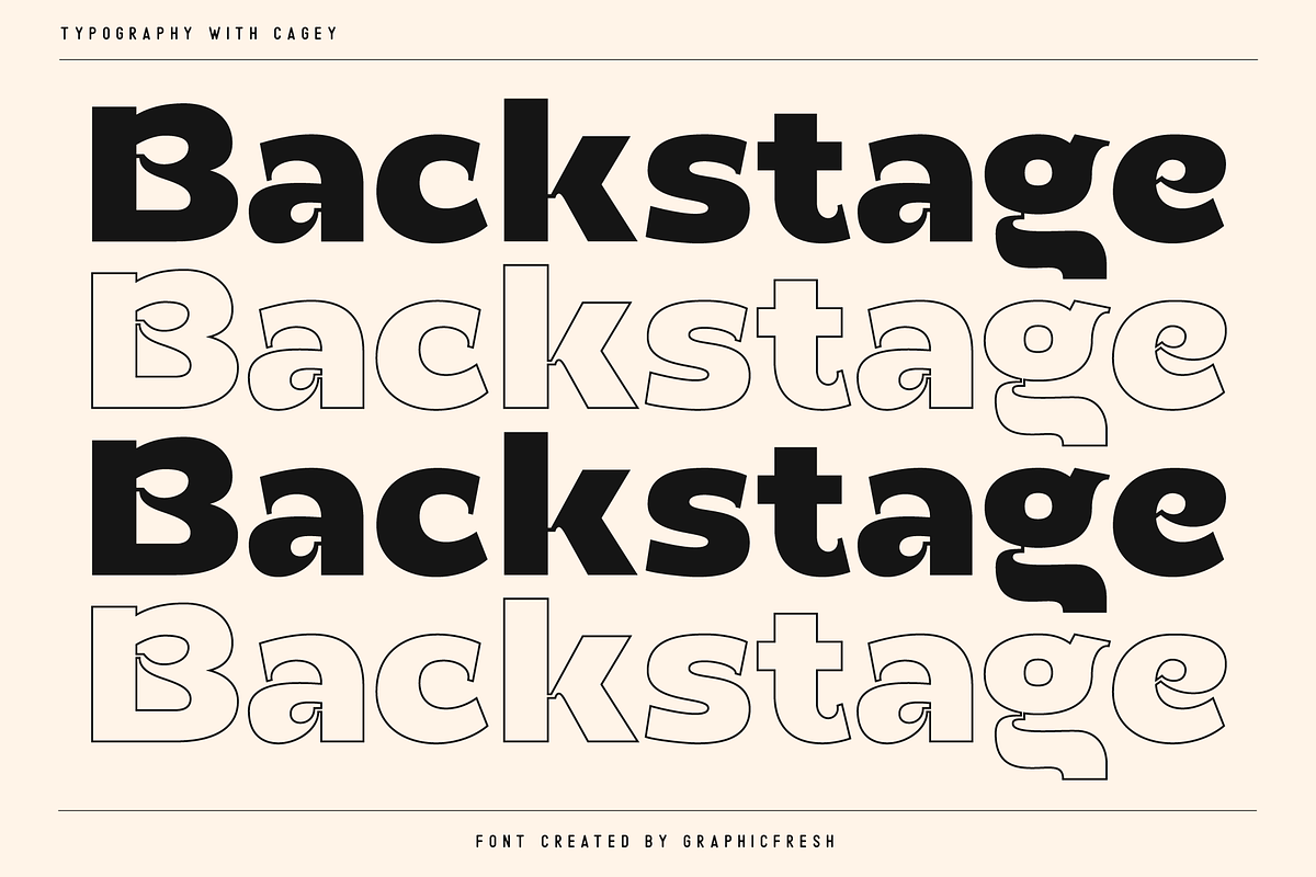 Cagey - The Bold Retro Font, a Sans Serif Font by Graphicfresh (Photo 9 of 10)