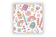 Cute Back to School Digital Paper, a Pattern Graphic by FloridPrintables (Thumbnail 6 of 10)