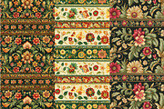 12 Indian Sari Borders Patterns, a Pattern Graphic by Inknfolly (Thumbnail 3 of 7)