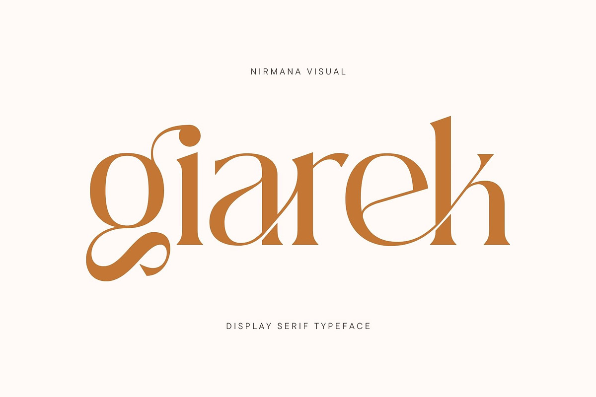 Giarek - Ligature Serif Font, a Serif Font by Nirmana Visual (Photo 1 of 13)