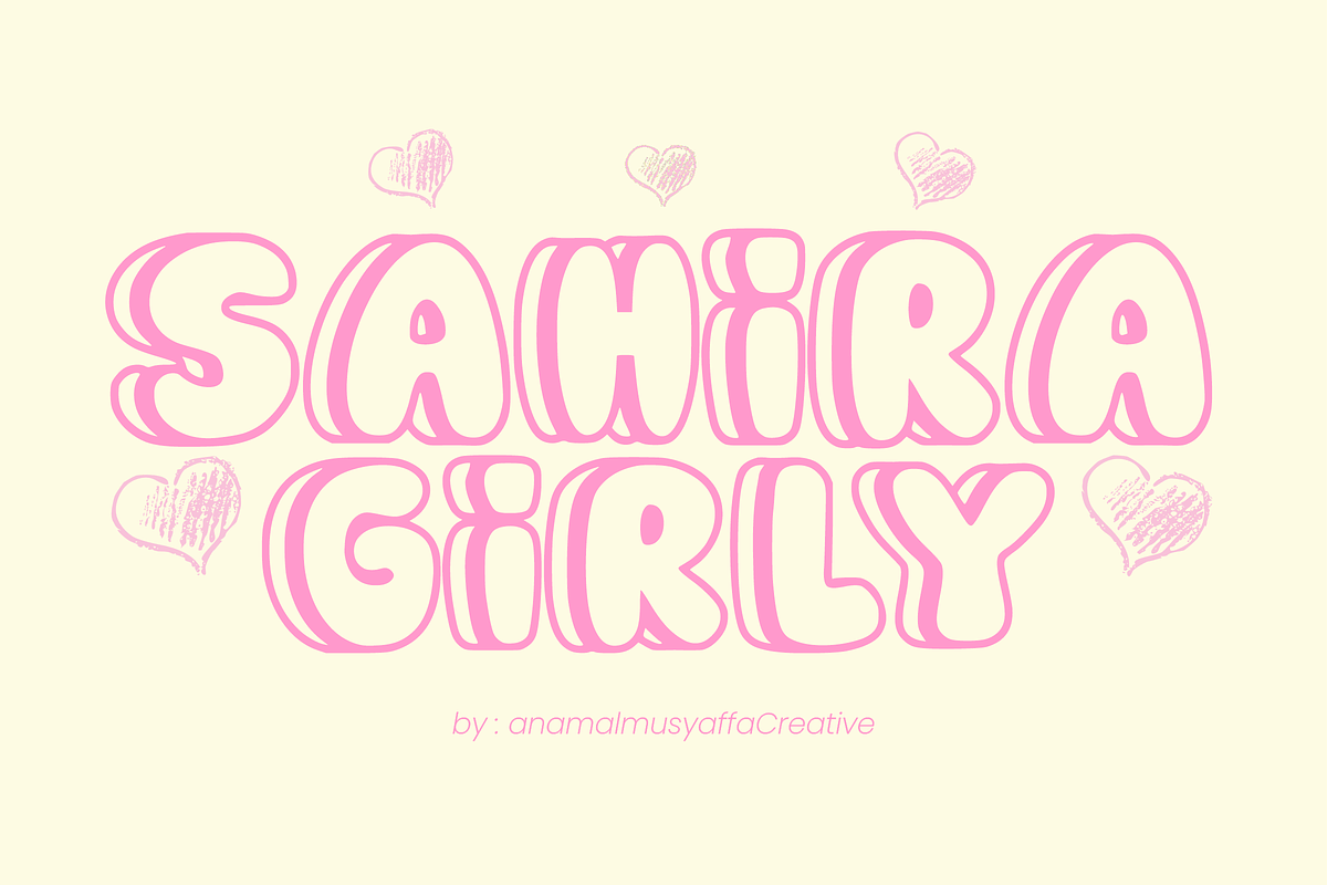 Cute Girly - Display Font, a Font by KiddoGlyphs Studio (Photo 2 of 5)