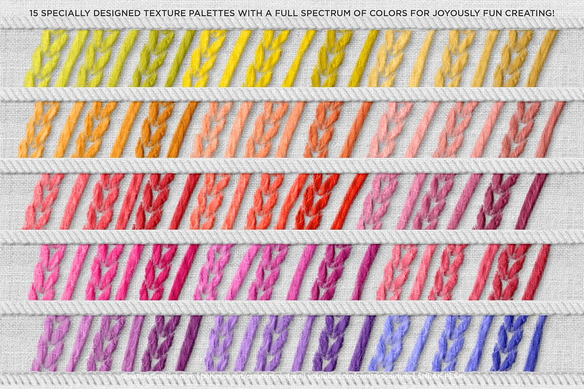 Realistic Embroidery Effect Brushes, a Brush Add-On by Creators Couture (Photo 11 of 26)