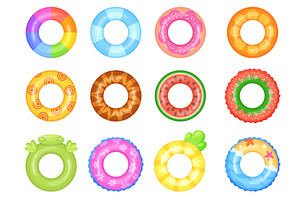 Cartoon swimming rings top view, an Object Illustration by Stock-Smart-Start