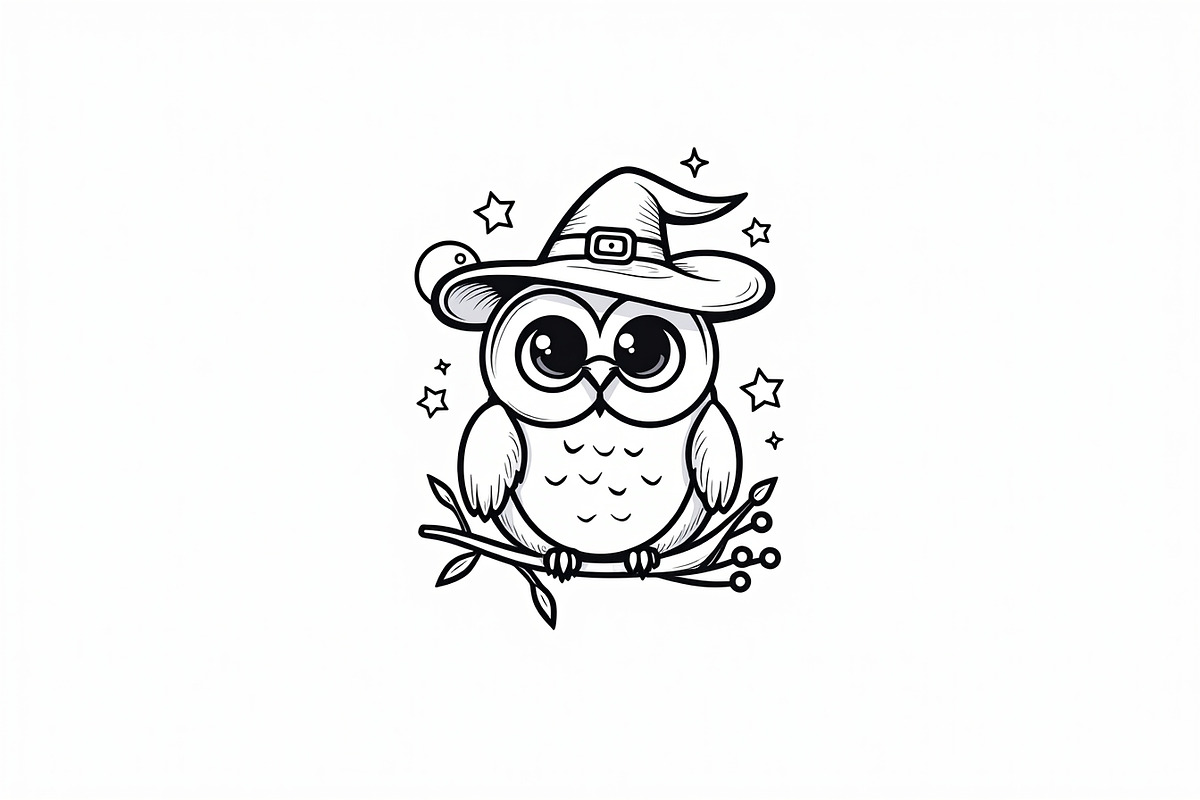 Halloween Coloring Book Set Pack, an Illustration by Creativeshirt (Photo 7 of 19)
