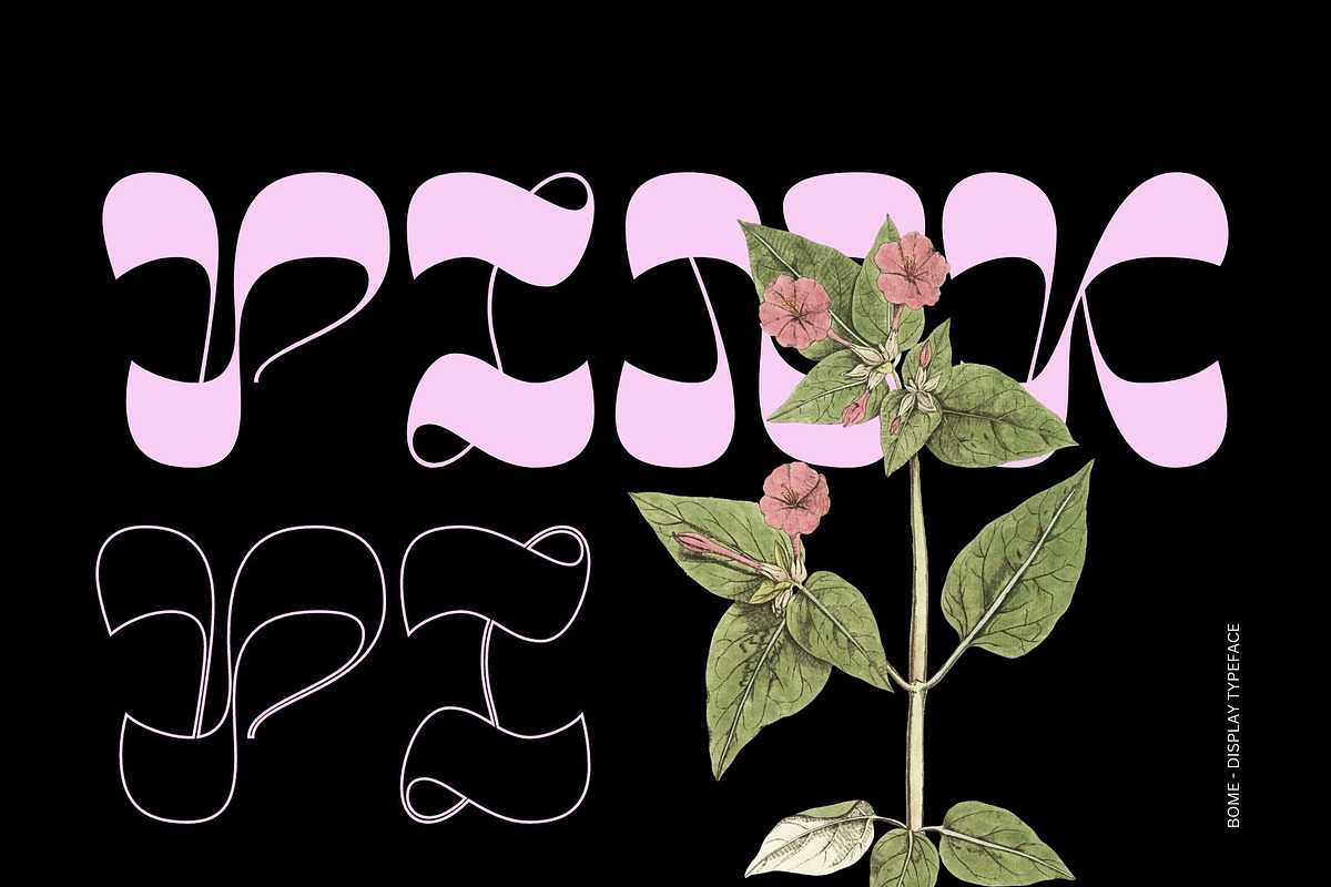 Bome - Retro Psychedelic Font, a Font by Nirmana Visual (Photo 9 of 9)
