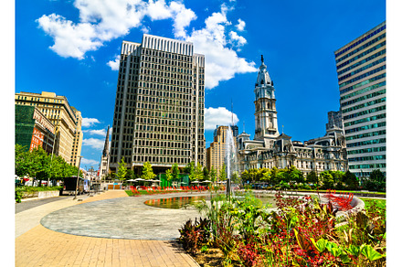 John F. Kennedy Plaza or Love Park, an Architecture Photo by Leonid Andronov