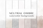 Neutral ombre watercolor, a Texture Graphic by GraphicRain (Thumbnail 1 of 4)