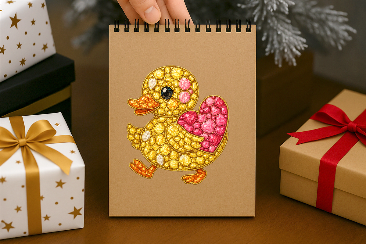Faux Rhinestone Duck PNG