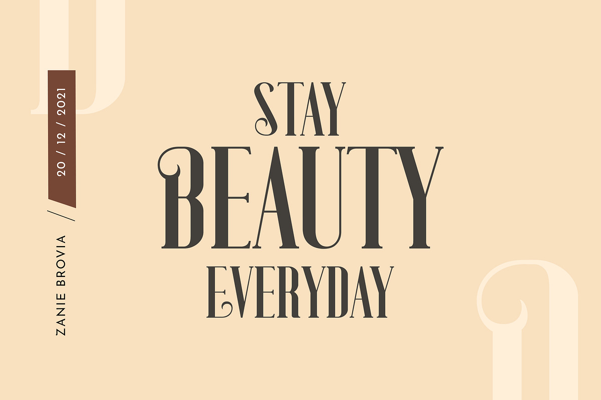 Zanie Brovia Display Serif Font, a Serif Font by UICreative (Photo 4 of 6)