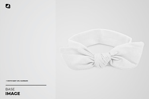 Baby Girl Knotted Hairband Mockup