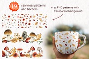 Forest Mushrooms: Edible & Poisonous, a Seasonal Illustration by Elena Malgina Clipart (Thumbnail 6 of 13)