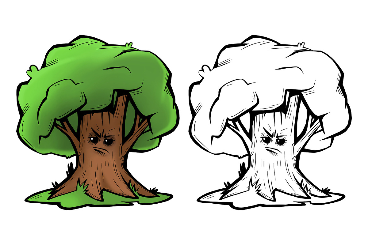 Funny Halloween Trees, an Illustration by NadyaKo (Photo 7 of 7)