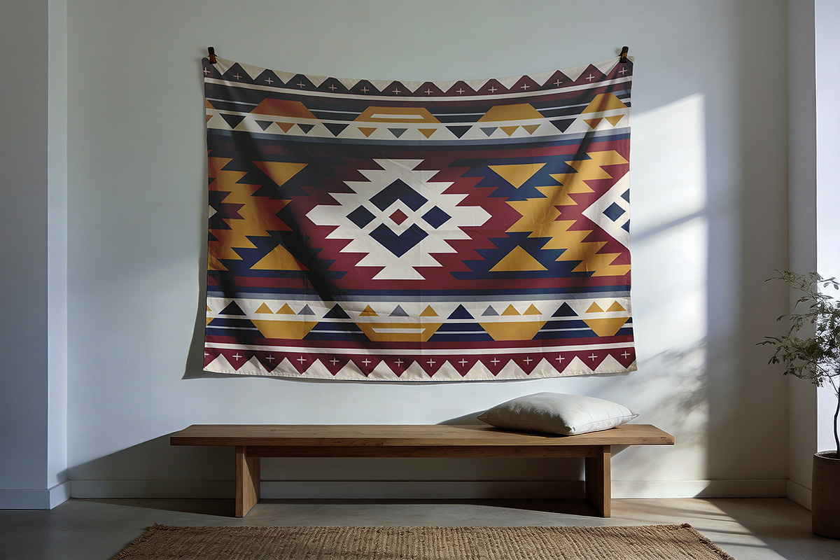 Wall Tapestry Mockup, a Product Mockup by Pitchlook.Studio (Photo 2 of 4)