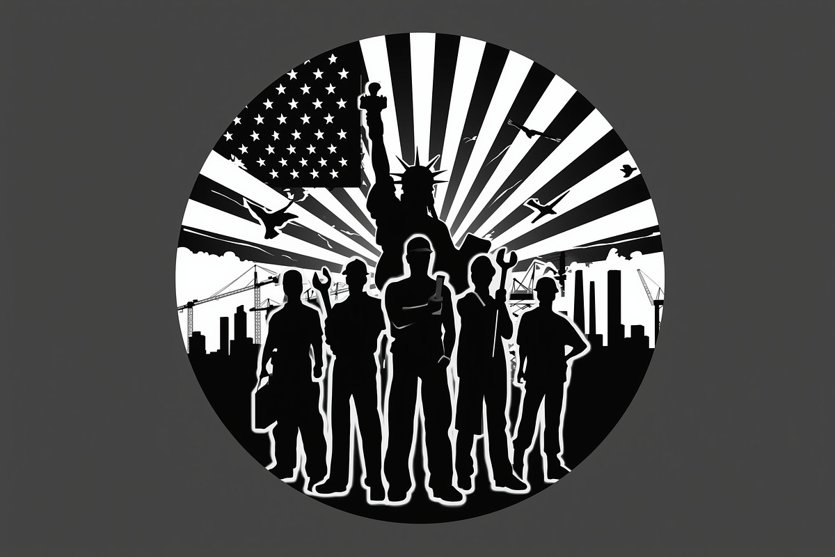 America Worker Vector Bundle, an Illustration by jahid234 (Photo 2 of 21)
