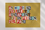 Blackmail — Paper Cutout Bitmap Font, a Symbol Font by AndrewPixelType (Thumbnail 5 of 9)