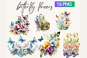 Flowers Butterfly PNG Sublimation, an Animal Illustration by TimCanvaTemplate (Thumbnail 4 of 5)