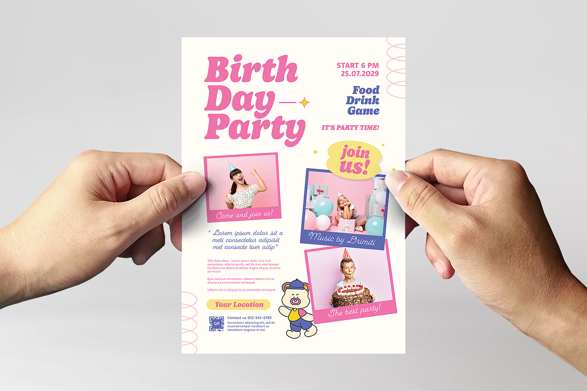 Y2K Birthday Party Flyer Template, a Flyer Template by BrandPacks (Photo 3 of 4)