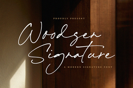 Woodsen Signature Font, a Script Font by Timurtype