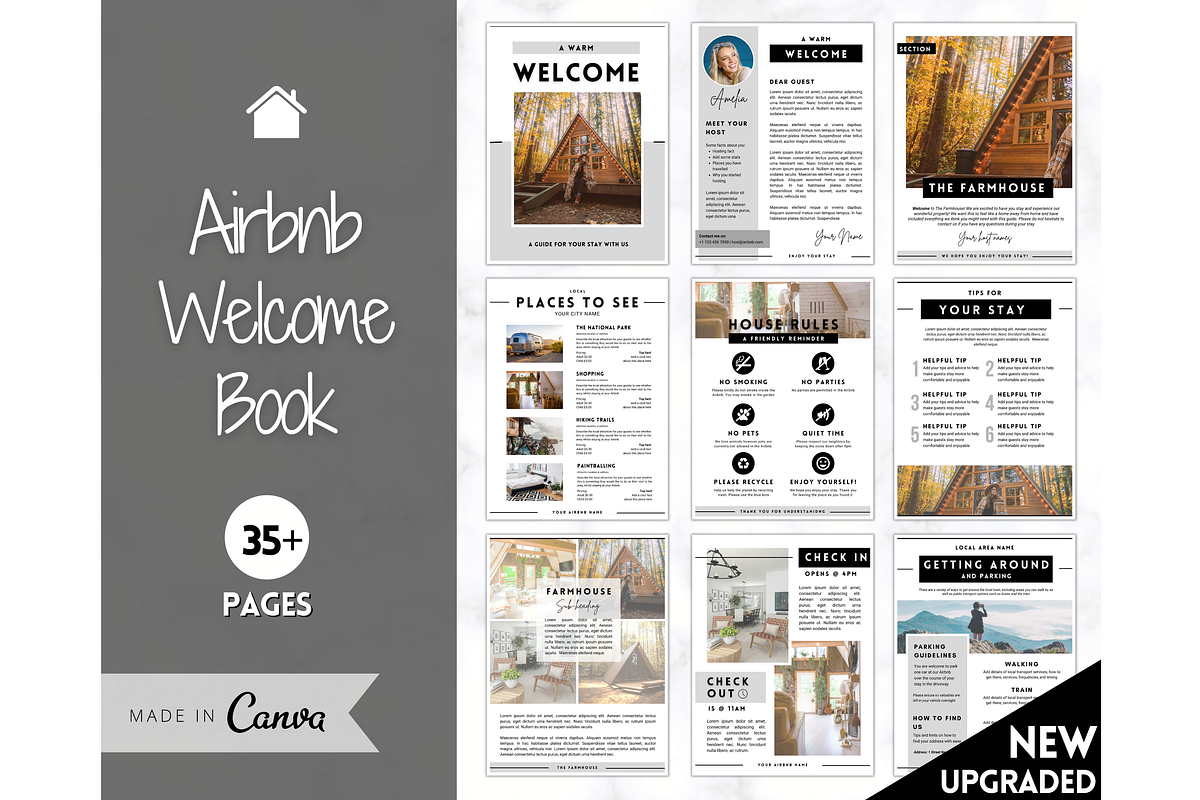 Airbnb Welcome Book Template 35pgs, a Poster Template by Templatables (Photo 11 of 11)