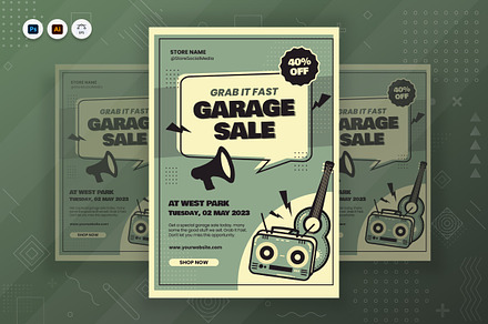Garage Sale Poster, a Poster Template by Fannan Studio