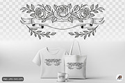 Rose Floral Ribbon Banner Bundle, an Illustration by Actual Pixel (Thumbnail 6 of 9)
