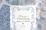 Wedding clip art blue baroque frames, a Decorative Illustration by GrafikBoutique (Thumbnail 7 of 11)