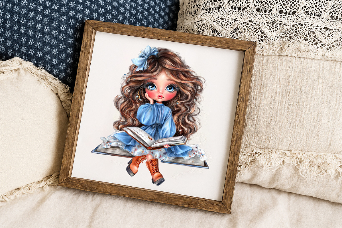 Quirky Cute Little Girl Clipart, an Illustration by Libby Wishes (Photo 6 of 7)