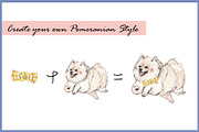 Pomeranian Clipart Digital Paper, an Animal Illustration by VianneArt (Thumbnail 7 of 7)