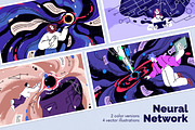 Neural network, AI technology set, a Technology Illustration by Good Studio (Thumbnail 1 of 5)