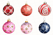 Christmas Ornaments Clipart, an Illustration by OK Design (Thumbnail 2 of 5)