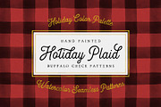 Holiday Hand Painted Buffalo Check, a Pattern Graphic by Summit Avenue (Thumbnail 1 of 8)
